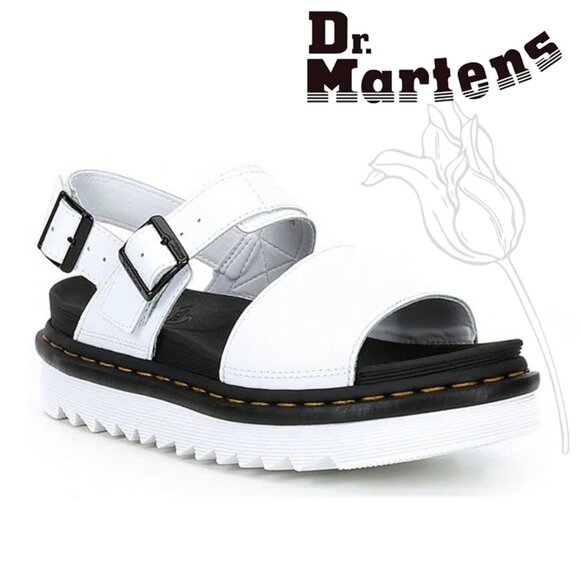 Dr. Martens Voss White Leather Bold Sandal